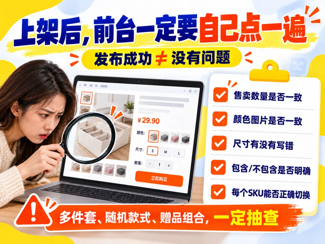 美客多上架前前台自查清单要点