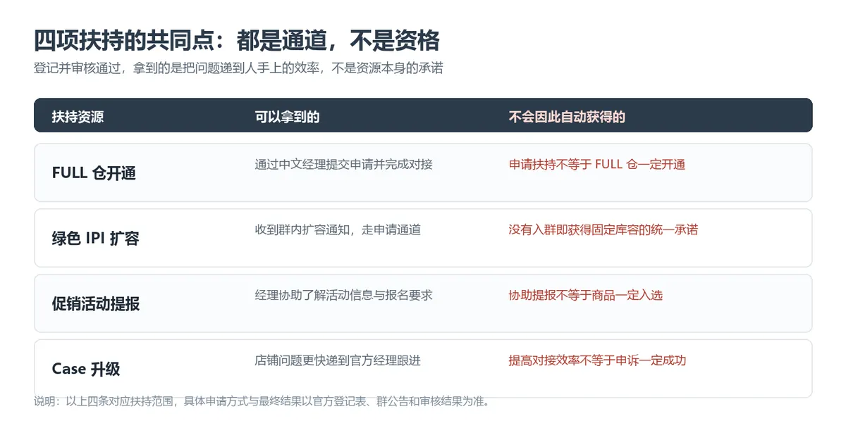 四项扶持的共同点:都是通道,不是资格