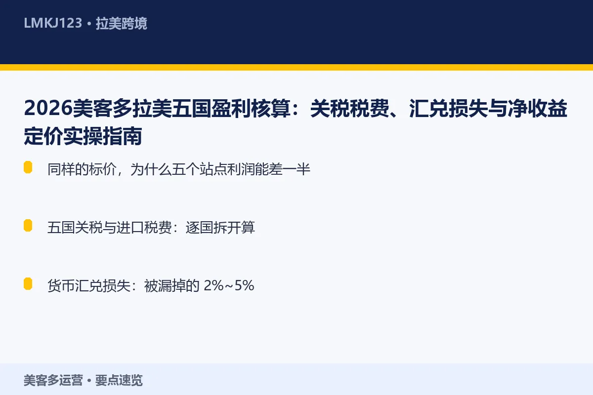 2026美客多拉美五国盈利核算:关税税费、汇兑损 要点速览