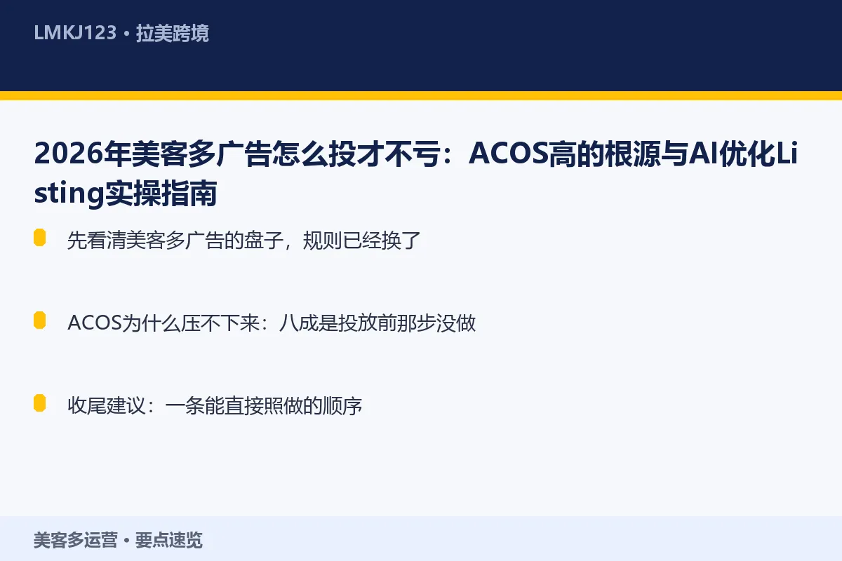 2026年美客多广告怎么投才不亏：<a href=